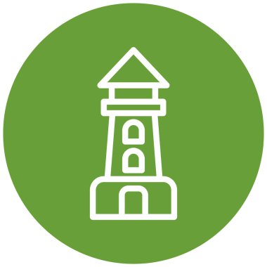 deniz feneri ikonu vektör illüstrasyonu