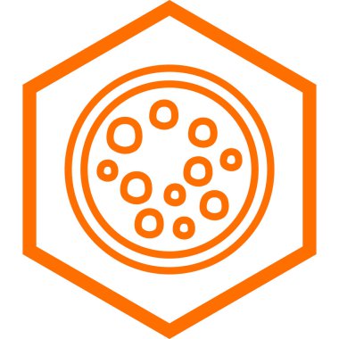 yiyeceğin turuncu vektör çizgisi simgesi