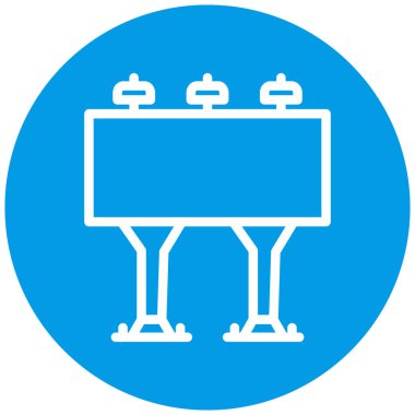 Billboard simgesi vektör illüstrasyonu