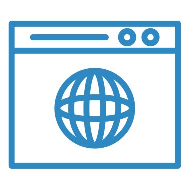 tarayıcı pencere simgesi vektör illüstrasyonu