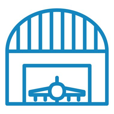 hangar simgesi, vektör illüstrasyonu basit tasarım