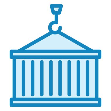 Konteynır. Web simgesi basit illüstrasyon 