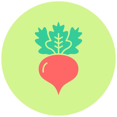 Turp. Web simgesi basit illüstrasyon