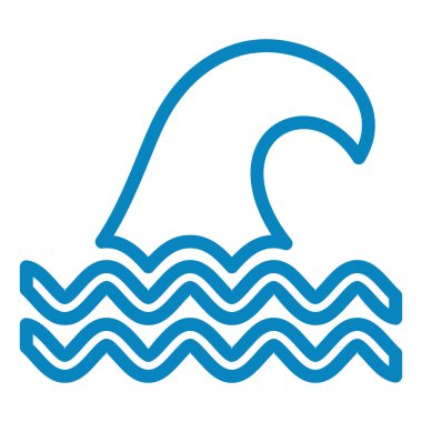 Su dalgası simge vektör çizim