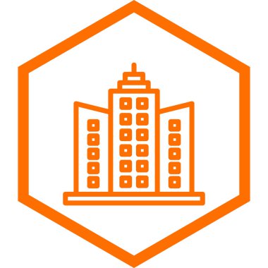 bina simgesi, vektör illüstrasyonu