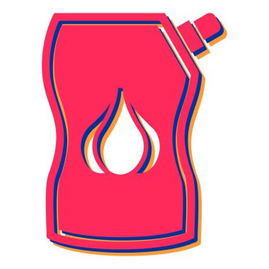 Kırmızı ve beyaz yangın söndürücünün vektör çizimi