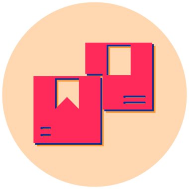 Kitap. Web simgesi basit illüstrasyon