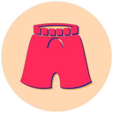 Şort. Web simgesi basit illüstrasyon