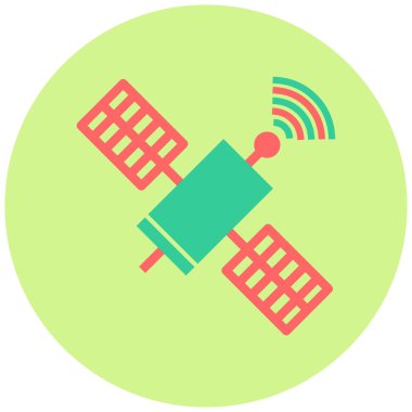 Uydu. Web simgesi basit illüstrasyon