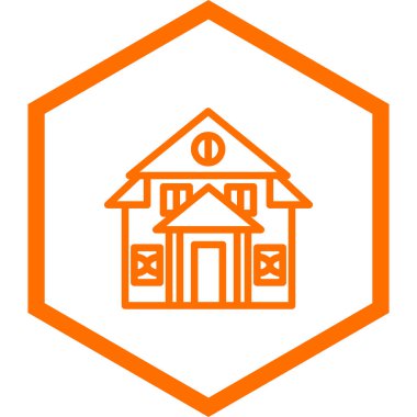 Modern yapı simgesinin vektör illüstrasyonu