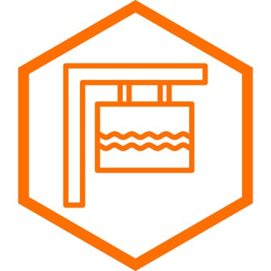 Yüzme havuzu vektör simgesi. düz tasarım biçimi