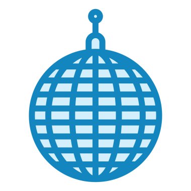 Disko topu ikonu. Vektör İllüstrasyonu