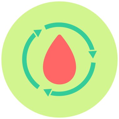 Su Geri Dönüşüm simgesinin vektör çizimi