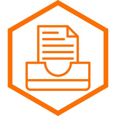 Belge. Web simgesi basit illüstrasyon