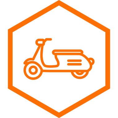 Motorsiklet. Web simgesi basit illüstrasyon