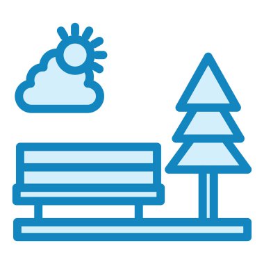 park modern simge vektör illüstrasyonu  