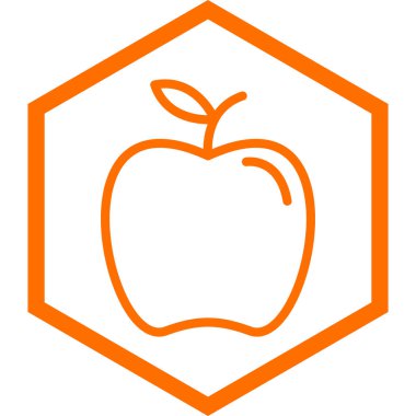 elma ikonu vektör illüstrasyonu