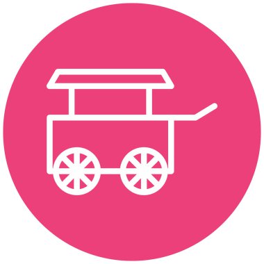 El arabası. Web simgesi basit illüstrasyon