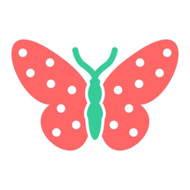 Kelebek simgesi vektör illüstrasyonu