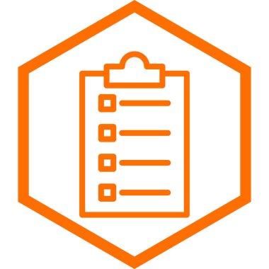 Kontrol listesi. Web simgesi basit illüstrasyon