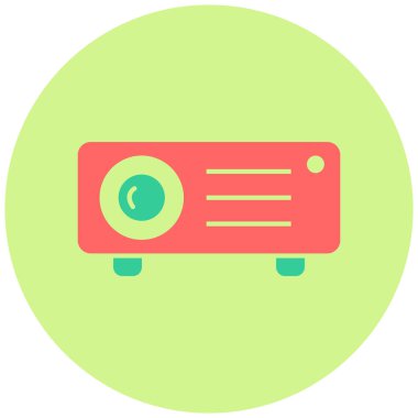 Projektör simgesi. Basit resimleme