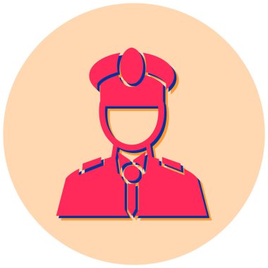 Üniformalı bir kadının vektör çizimi