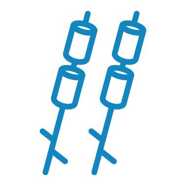 Yiyecek ve içecek ikonunun vektör illüstrasyonu