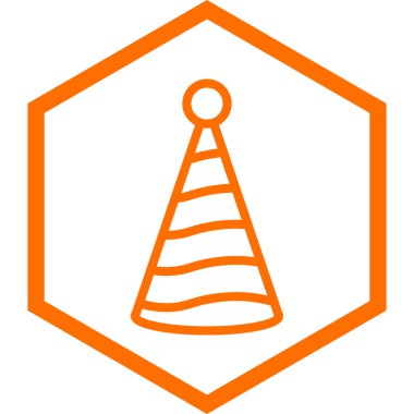 parti şapka simge vektör çizim