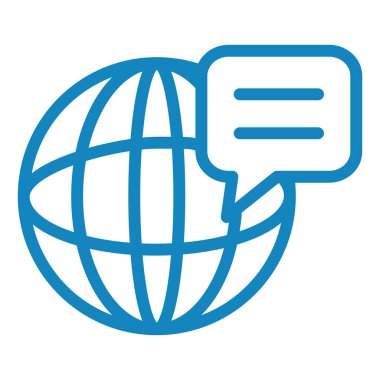 Konuş. Web simgesi basit illüstrasyon