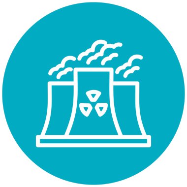 Nükleer güç bitki vektör simgesi