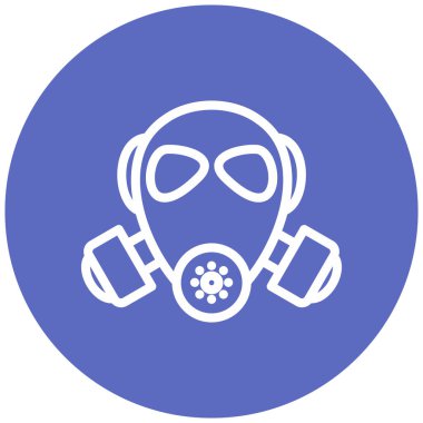 Gaz maskesi. Basit resimleme