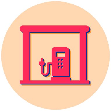 Hastane. Web simgesi basit illüstrasyon