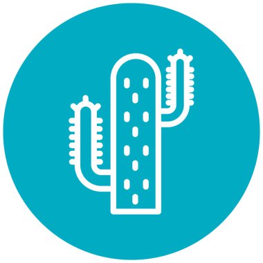 Kaktüs Simgesi Moda Tarzı İzole Arkaplan