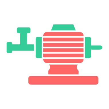 Boru simgesi. Web için su pompası vektör simgelerinin özet çizimi