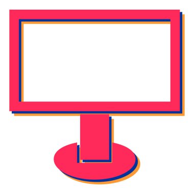 boş ekran beyaz arkaplanda izole edildi