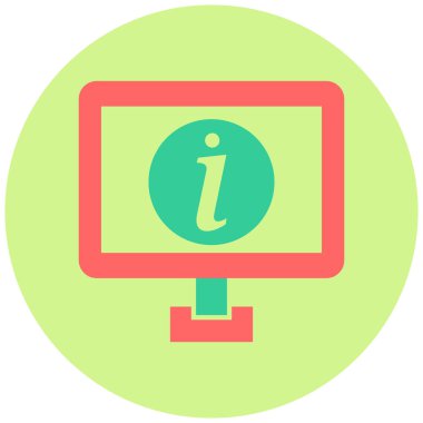 Bilgi. Web simgesi basit illüstrasyon