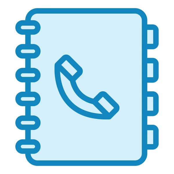 Phone Book Web Icon Simple Illustration — Stockvektor