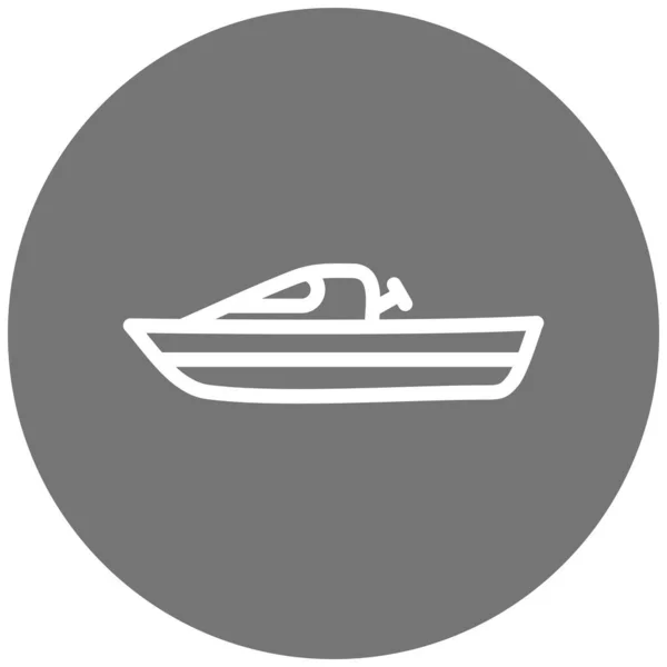 Een Boot Web Icoon Eenvoudige Illustratie — Stockvector