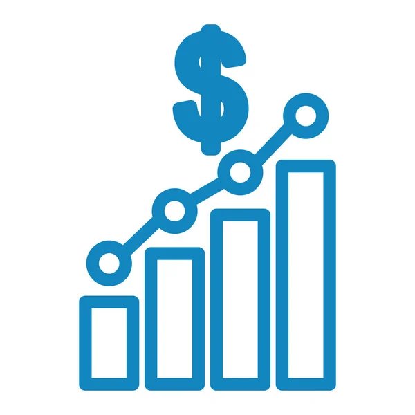 Financial Growth Graph Vector Illustration — Stock Vector