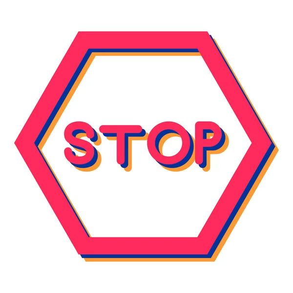 Stop Met Tekenen Vectorillustratie — Stockvector