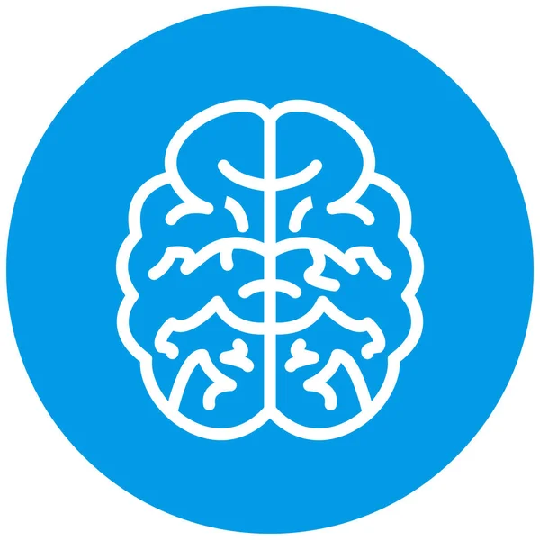 Cerebro Icono Web Ilustración Simple — Vector de stock