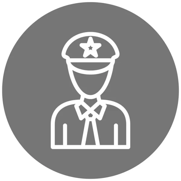 Illustration Vectorielle Une Icône Agent Police — Image vectorielle