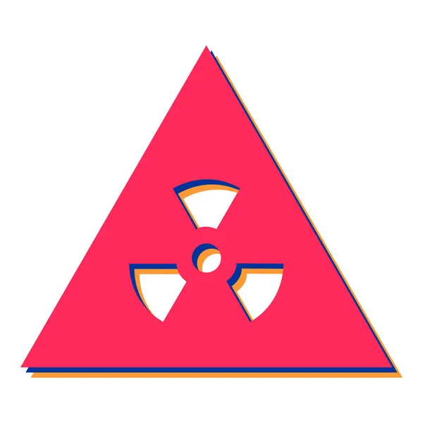 Nuclear Hazard Icon Vector Illustration — Stok Vektör