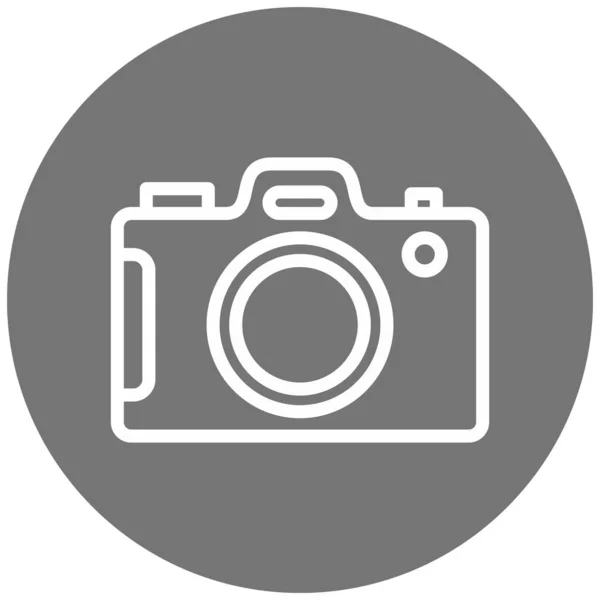 Macchina Fotografica Icona Web Semplice Illustrazione — Vettoriale Stock