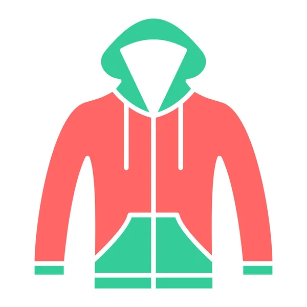 Vector Illustration Woman Wearing Hoodie — стоковый вектор