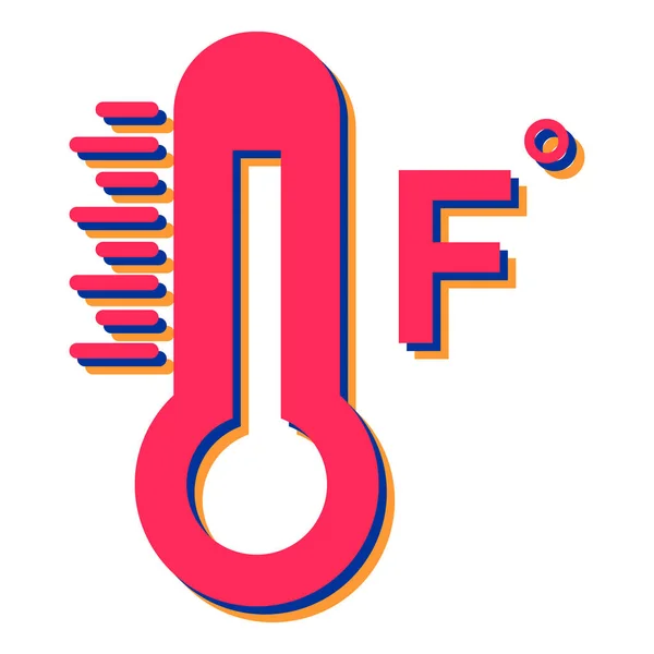 Fahrenheit Temperatura Icono Vector Ilustración — Archivo Imágenes Vectoriales