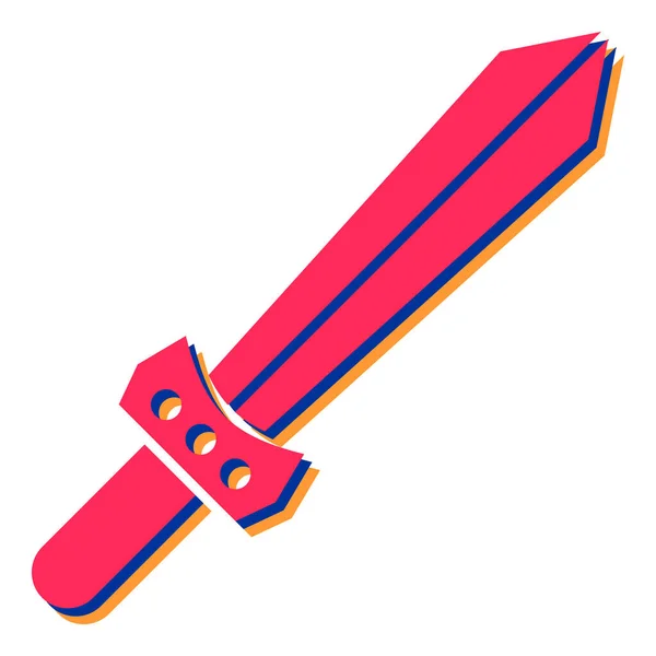 Schwert Symbol Vektorillustration Einfaches Design — Stockvektor