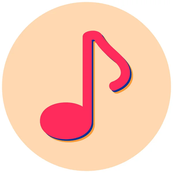 Music Note Simple Illustration — Stock Vector