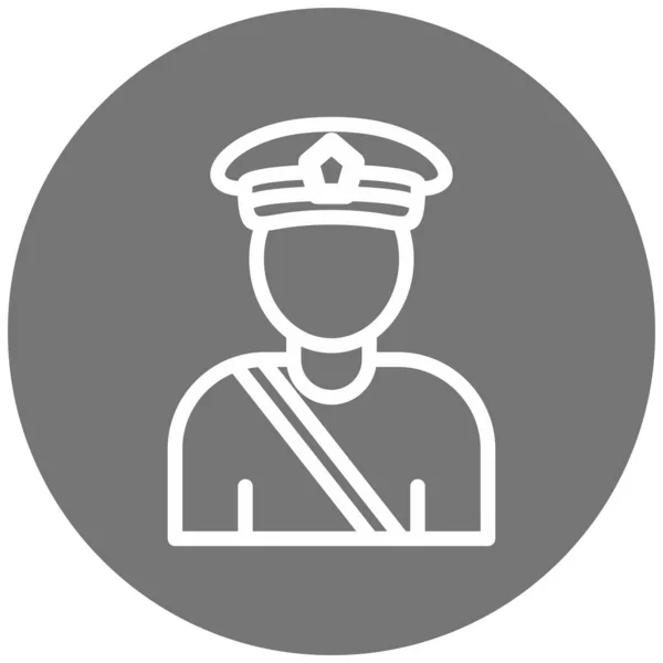 Policejní Ikona Vektorová Ilustrace — Stockový vektor
