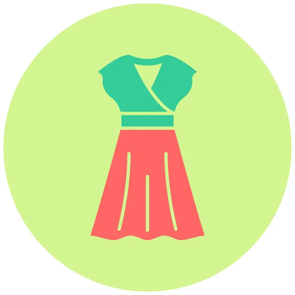 Vrouwenkleding Web Icoon Eenvoudige Illustratie — Stockvector